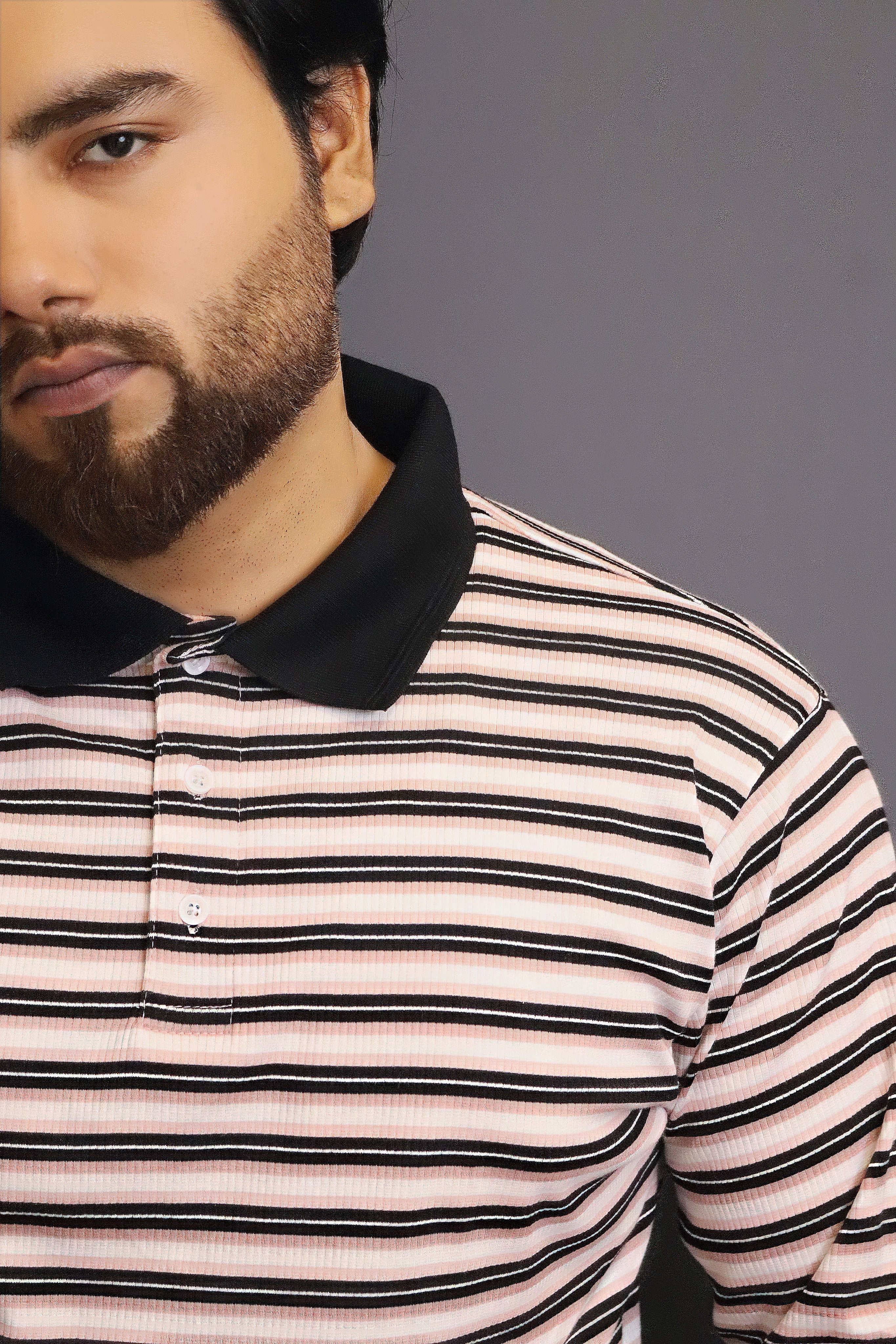 full sleeve multicolour polo shirt