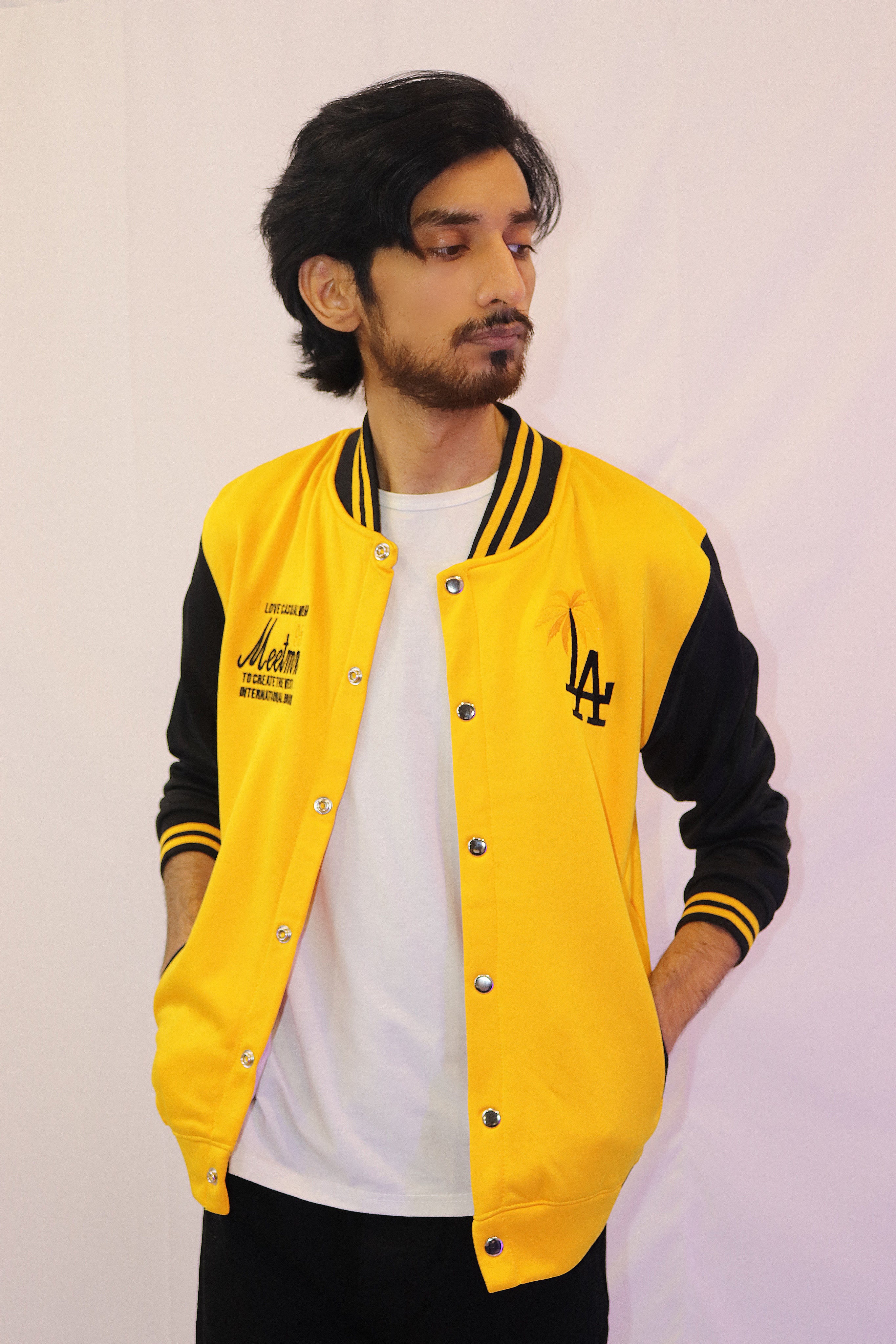 bomber jacket yellow&black