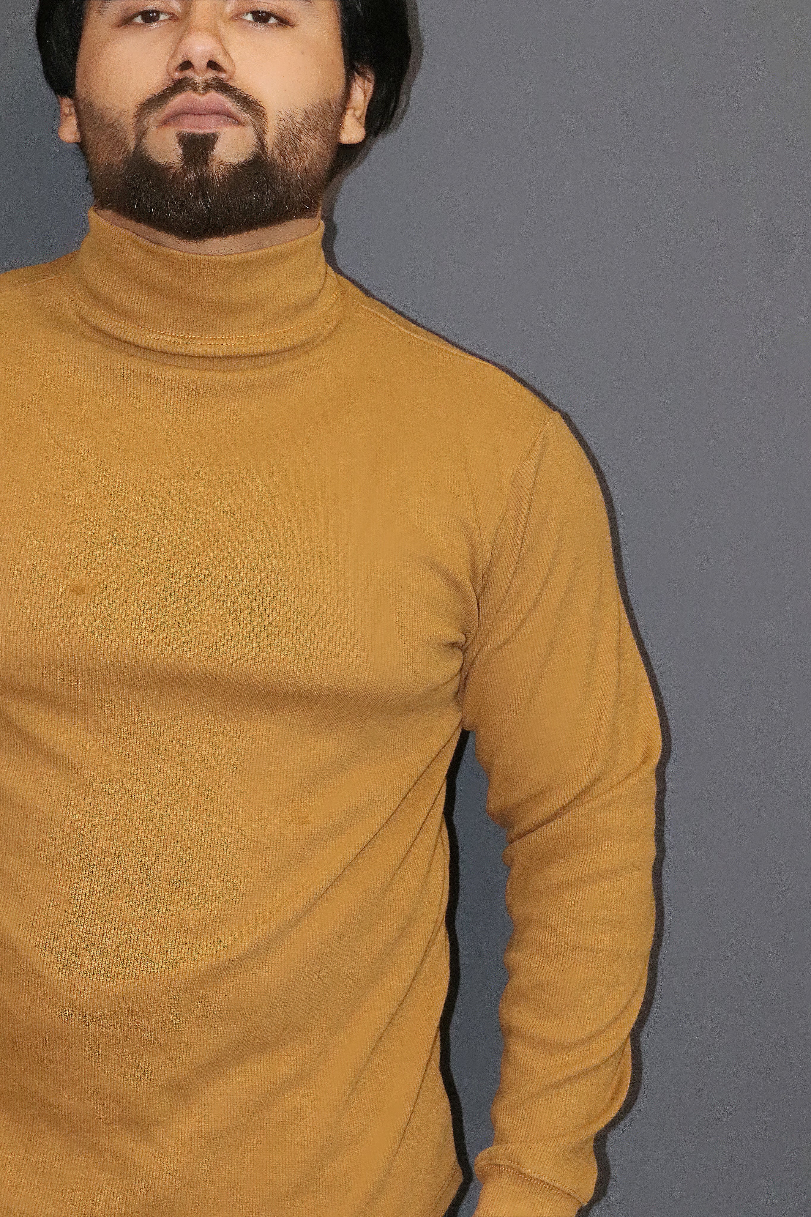 Move neck sweat shirt (mustard colour)